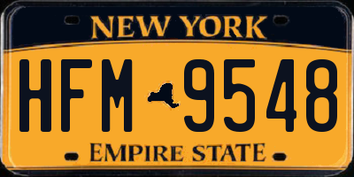 NY license plate HFM9548