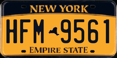 NY license plate HFM9561
