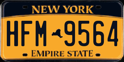 NY license plate HFM9564