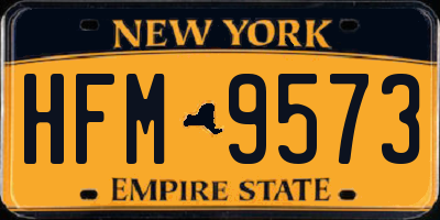 NY license plate HFM9573