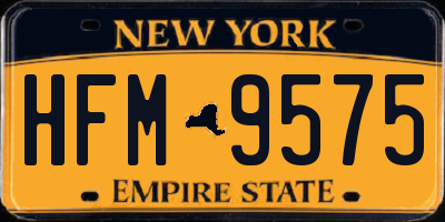 NY license plate HFM9575