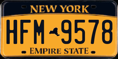 NY license plate HFM9578