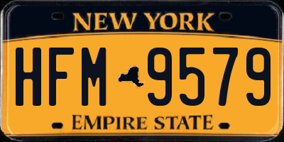 NY license plate HFM9579