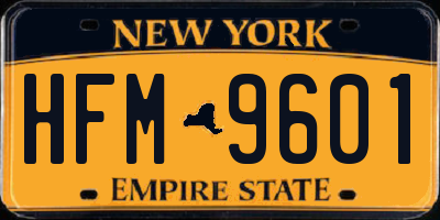 NY license plate HFM9601