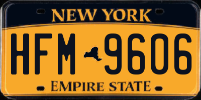 NY license plate HFM9606