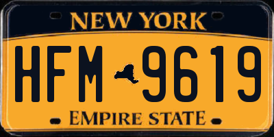 NY license plate HFM9619