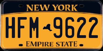 NY license plate HFM9622