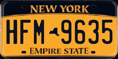 NY license plate HFM9635