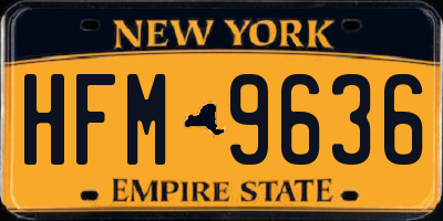 NY license plate HFM9636