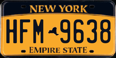 NY license plate HFM9638