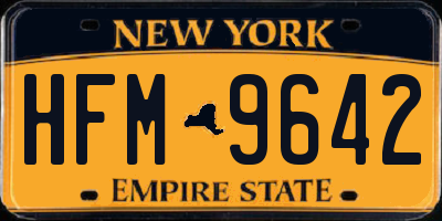 NY license plate HFM9642
