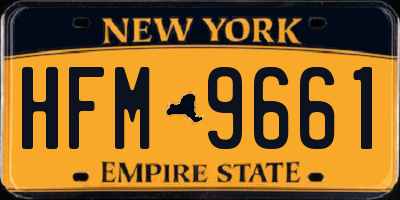 NY license plate HFM9661