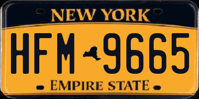 NY license plate HFM9665