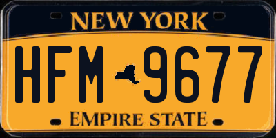 NY license plate HFM9677