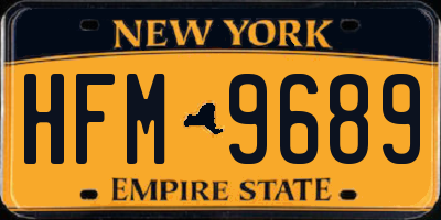 NY license plate HFM9689