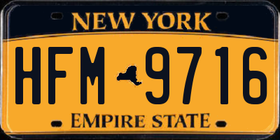 NY license plate HFM9716