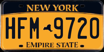 NY license plate HFM9720