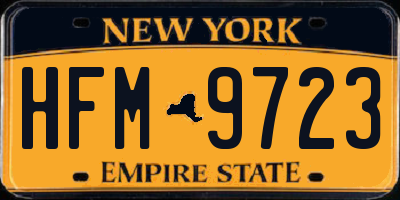 NY license plate HFM9723