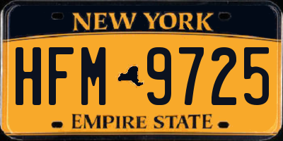 NY license plate HFM9725