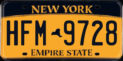 NY license plate HFM9728