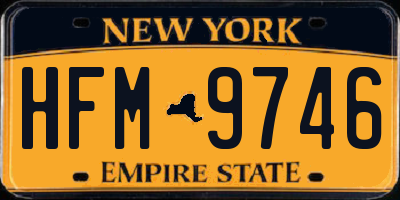 NY license plate HFM9746