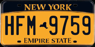 NY license plate HFM9759