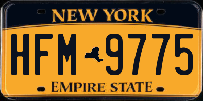 NY license plate HFM9775