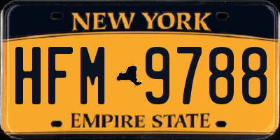 NY license plate HFM9788