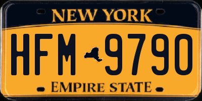 NY license plate HFM9790