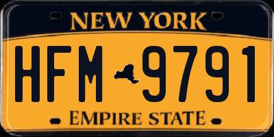 NY license plate HFM9791