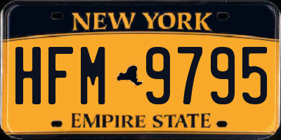 NY license plate HFM9795
