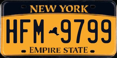 NY license plate HFM9799