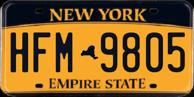 NY license plate HFM9805