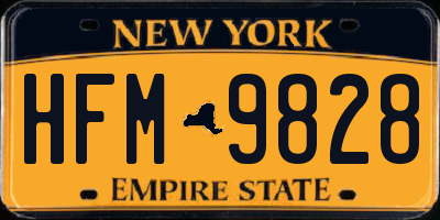 NY license plate HFM9828