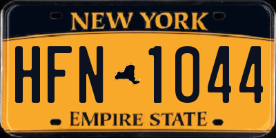 NY license plate HFN1044