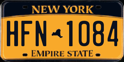 NY license plate HFN1084