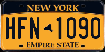 NY license plate HFN1090