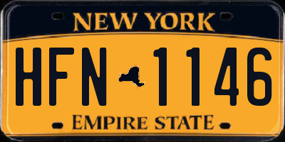 NY license plate HFN1146