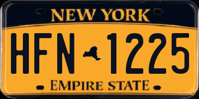 NY license plate HFN1225