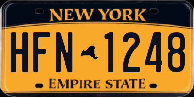 NY license plate HFN1248
