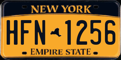 NY license plate HFN1256
