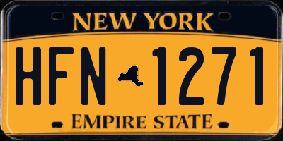 NY license plate HFN1271
