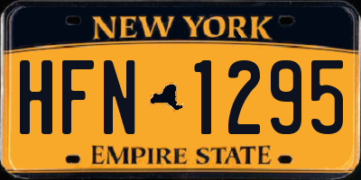 NY license plate HFN1295