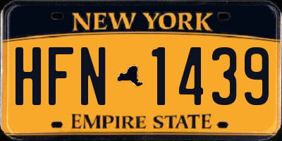 NY license plate HFN1439
