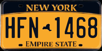 NY license plate HFN1468