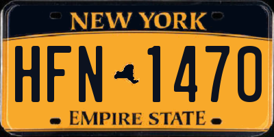 NY license plate HFN1470
