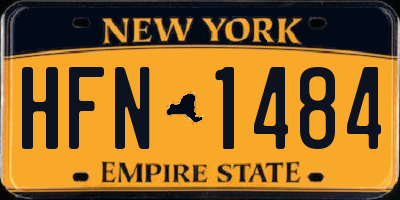 NY license plate HFN1484