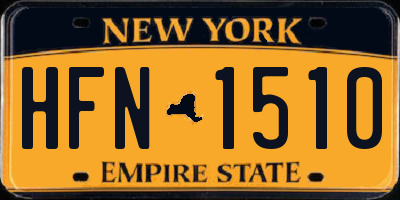 NY license plate HFN1510