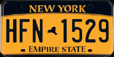 NY license plate HFN1529