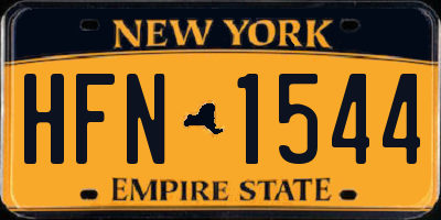 NY license plate HFN1544